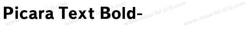 Picara Text Bold字体转换